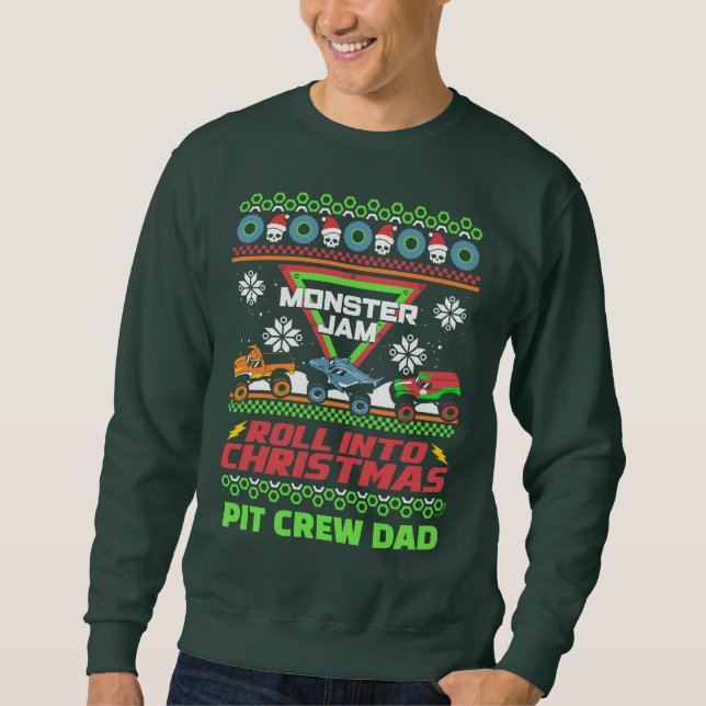 Monster Jam "Roll Into Christmas" Ugly Sweater (Front)