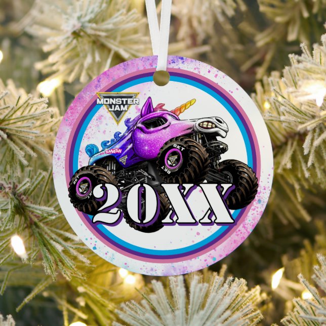 Monster Jam Sparkle Smash Metal Tree Decoration (Insitu)