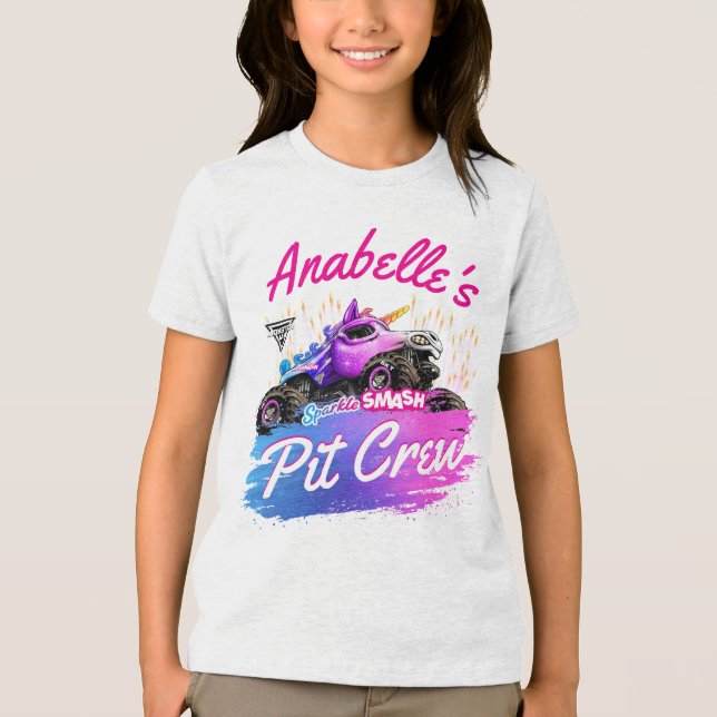 Monster Jam - Sparkle Smash Pit Crew Tri-Blend Shirt (Front)