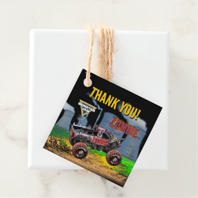 Monster Jam - Zombie Birthday Favour Tags (In Situ)