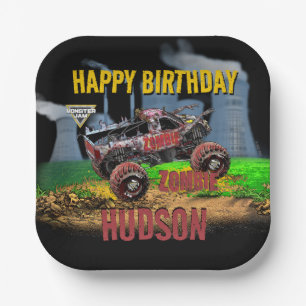 Monster Jam - Zombie Birthday Paper Plate