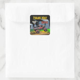 Monster Jam - Zombie Birthday Square Sticker