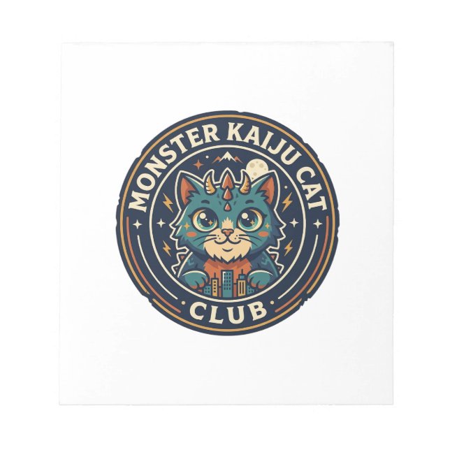 Monster Kaiju Cat Cat Graphic Tee Art - Monster Ka Notepad (Front)