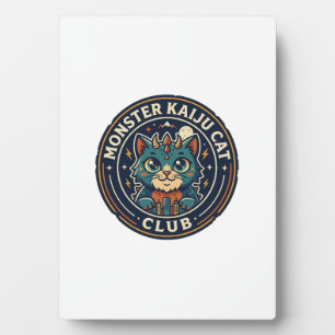 Monster Kaiju Cat Cat Graphic Tee Art - Monster Ka Plaque