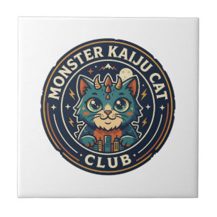 Monster Kaiju Cat Cat Graphic Tee Art - Monster Ka Tile