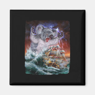 Monster Koala As Kraken Attack A War Ship At High Magnet