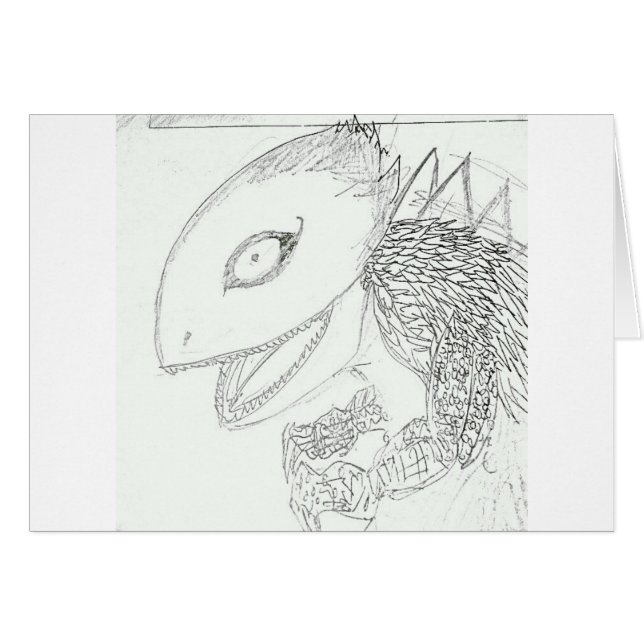 monster lizard cartoon (Front Horizontal)