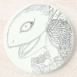 monster lizard cartoon coaster