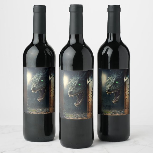 monster lurk wine label (Bottles)