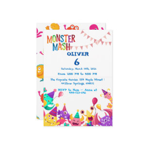Monster Mash Birthday Invitation - Kids Party