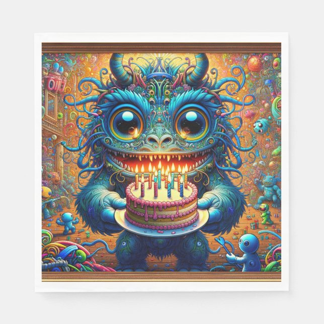 MONSTER MASH BIRTHDAY NAPKIN (Front)