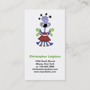 Monster Mash · Blue Four-Eyed Monster Business Card