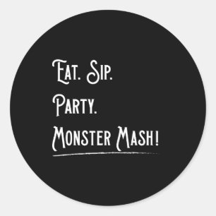 Monster Mash Halloween Classic Round Sticker