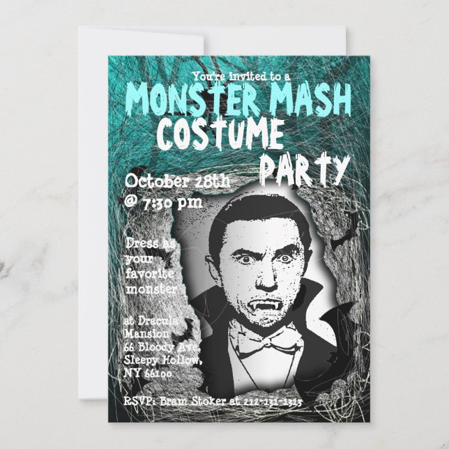 Monster Mash Halloween Costume Party Invitation (Front)
