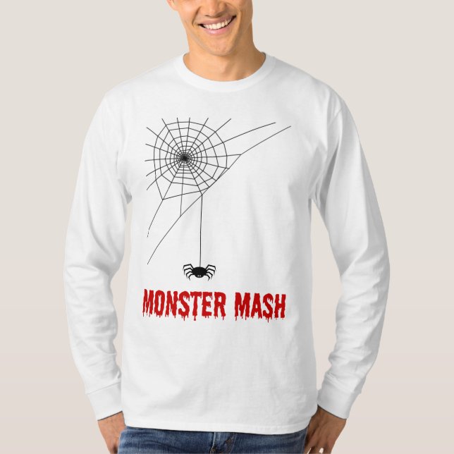 Monster Mash Halloween Spider Web T-Shirt (Front)