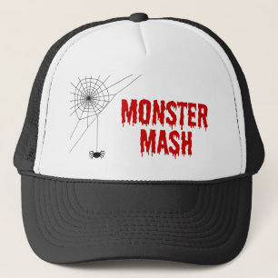Monster Mash Halloween Spiderweb Trucker Hat