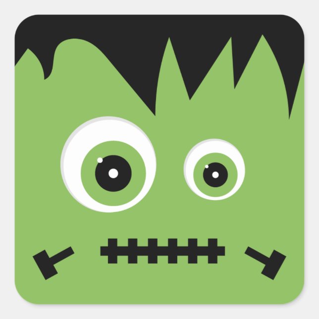 Monster Mash | Monster Halloween Square Sticker (Front)