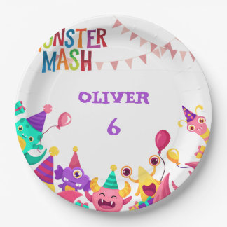Monster Mash Paper Plates - Kids Birthday Party