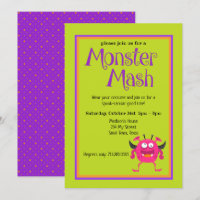 Monster Mash Pink Kids Cute Colourful Halloween