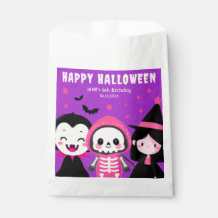Monster Mash Purple Kids Halloween Birthday Party  Favour Bags