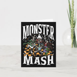 Monster Mash Retro Halloween Funny Monster Spooky  Card