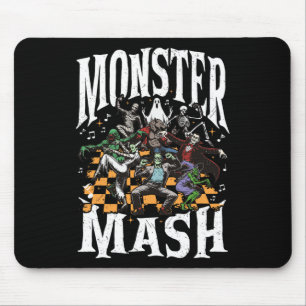 Monster Mash Retro Halloween Funny Monster Spooky Mouse Pad