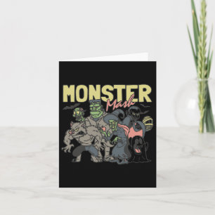 Monster Mash Vintage Ghost Halloween Card