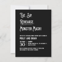 Monster Mash Wedding Rehearsal Invitation