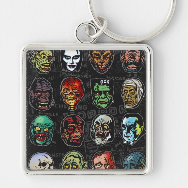 Monster Masks Colour Keychain (Front)