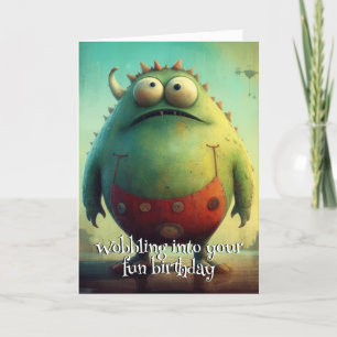 Monster Mayhem...Chuckle Cheeks Birthday card