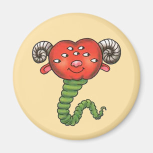 Monster mit rotem Kopf Magnet