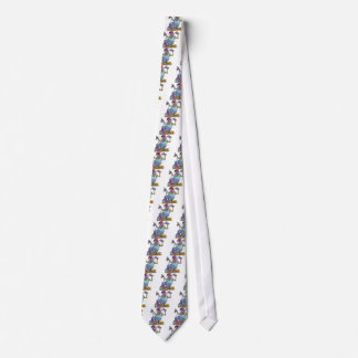 Monster Motorcycle Biker Cartoon Tie