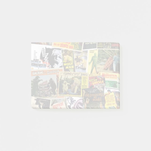 Monster Movie Collage Post-it Notes (Front)