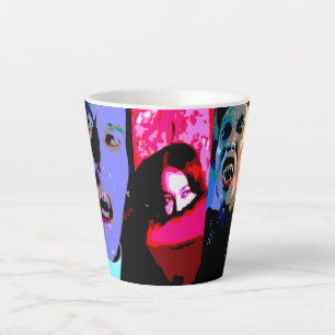 Monster Moviethon Vampire Triptych Latte Mug