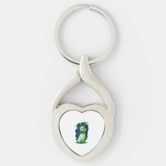 Monster Mutt – Cute Halloween Dog Key Ring (Front)