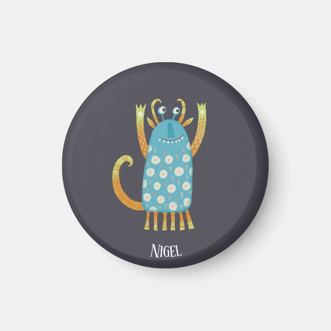 Monster Nigel Custom Name Magnet (Front)