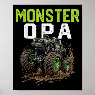 Monster OPA Truck Fathers Day Mud Riding Poster