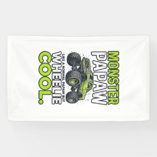 Monster Papaw Wheelie Cool Funny Monster Truck Des Banner