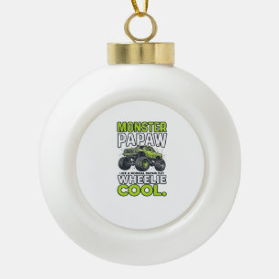 Monster Papaw Wheelie Cool Funny Monster Truck Des Ceramic Ball Christmas Ornament
