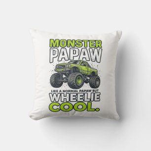 Monster Papaw Wheelie Cool Funny Monster Truck Des Cushion