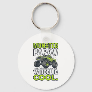 Monster Papaw Wheelie Cool Funny Monster Truck Des Key Ring