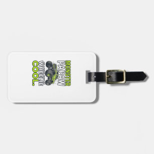 Monster Papaw Wheelie Cool Funny Monster Truck Des Luggage Tag
