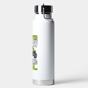 Monster Papaw Wheelie Cool Funny Monster Truck Des Water Bottle