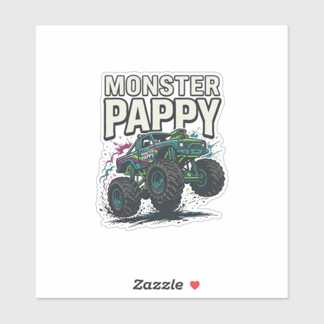 Monster Pappy Monster Truck Vintage Vector Design_ (Sheet)