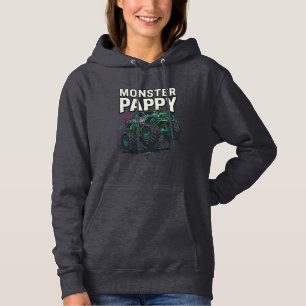 Monster Pappy Monster Truck Vintage Vector Design_ Hoodie