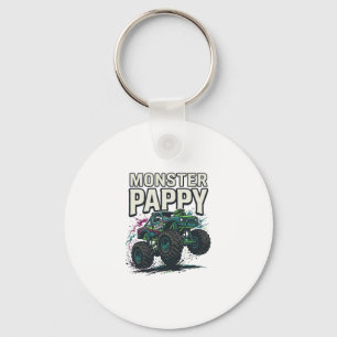 Monster Pappy Monster Truck Vintage Vector Design_ Key Ring