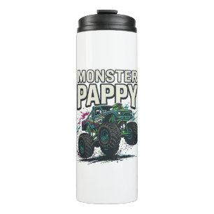 Monster Pappy Monster Truck Vintage Vector Design_ Thermal Tumbler