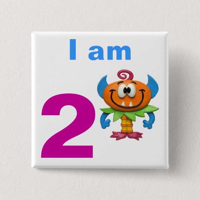 Monster Party 15 Cm Square Badge (Front)