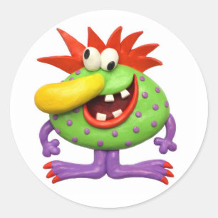 Monster Party Classic Round Sticker