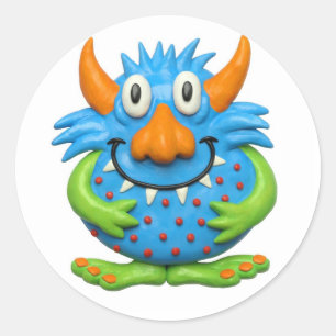 Monster Party Classic Round Sticker